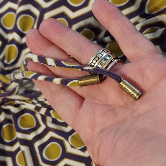 Michael Kors Ladies top knit large purple cream and gold - Picture 5 of 6